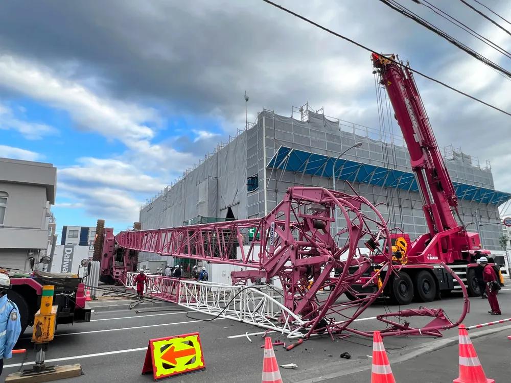 【北海道】クレーン車横転　札幌の病院工事現場　けが人なし　白石区（画像あり）